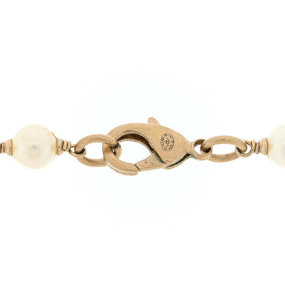 Chanel Pearl Enamel CC Camellia Necklace White Gold 4 of 4