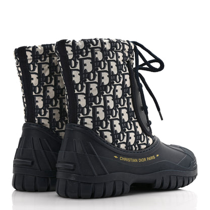Christian Dior Oblique Nylon D-Venture Boots 35.5 Deep Blue 4 of 8