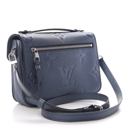 Louis Vuitton Metallic Empreinte Monogram Giant Pochette Metis Navy Nacre 3 of 8
