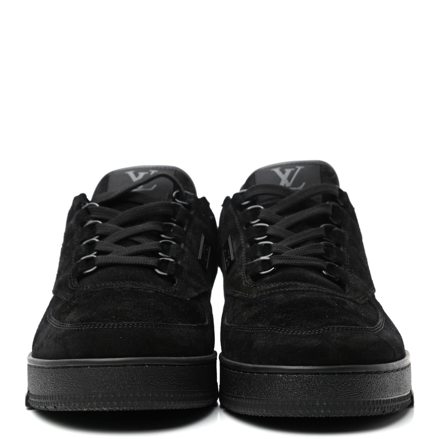 Louis Vuitton Suede Mens LV Trainer Sneakers 9 Black 2 of 9