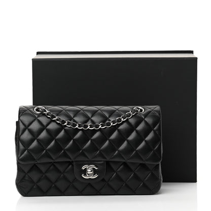 Chanel Lambskin Quilted Medium Double Flap Black 32 of 32
