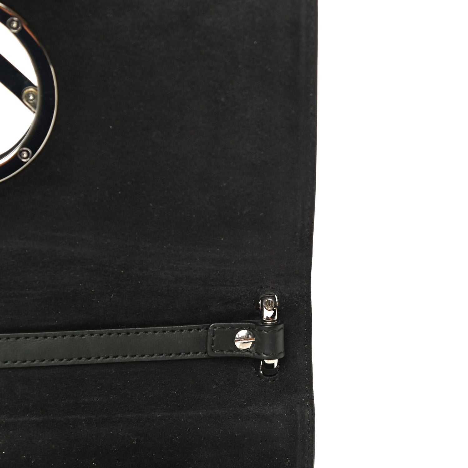 Fendi Vitello Century Velvet F is Fendi FF Kan I Shoulder Bag Black Tobacco 11 of 16