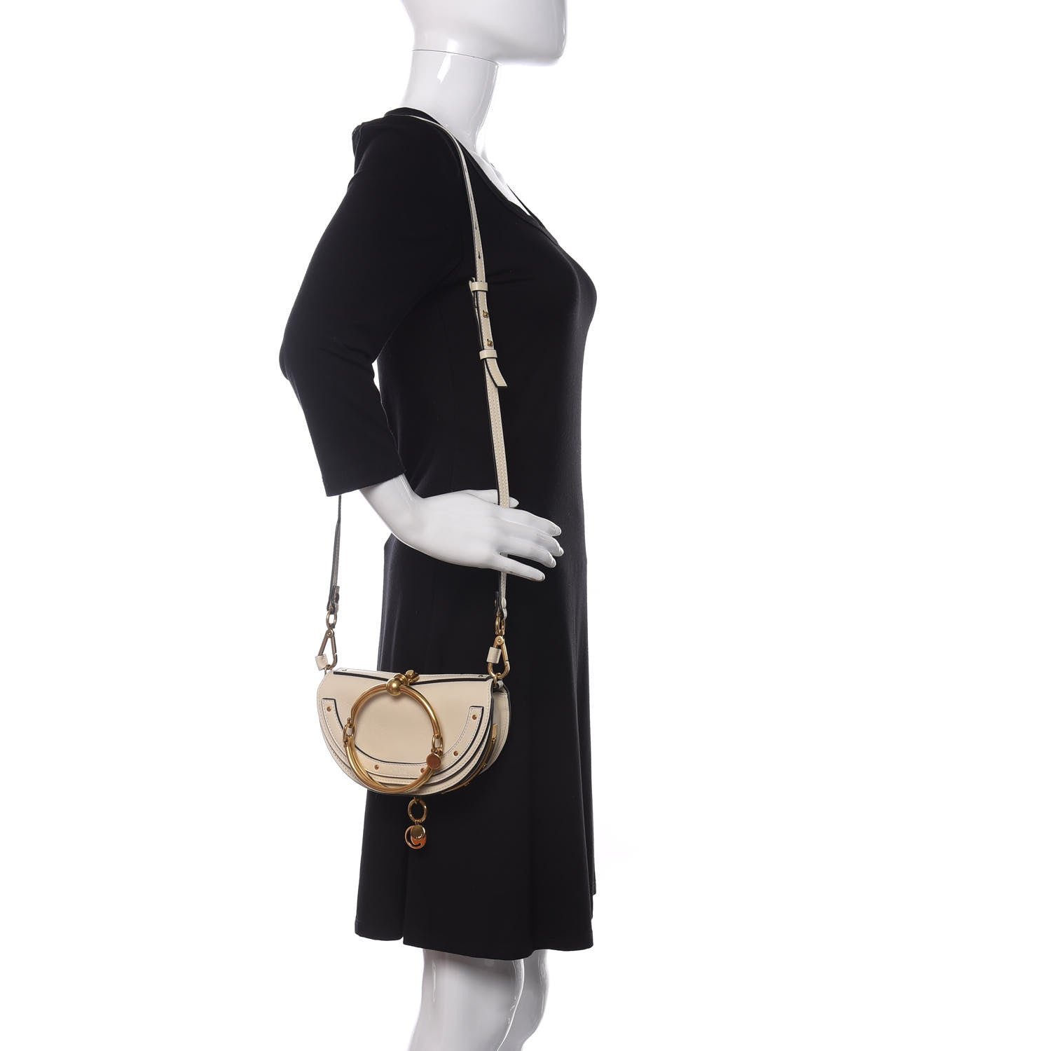 Chloe Calfskin Small Nile Bracelet Minaudiere Bag Off White 2 of 9