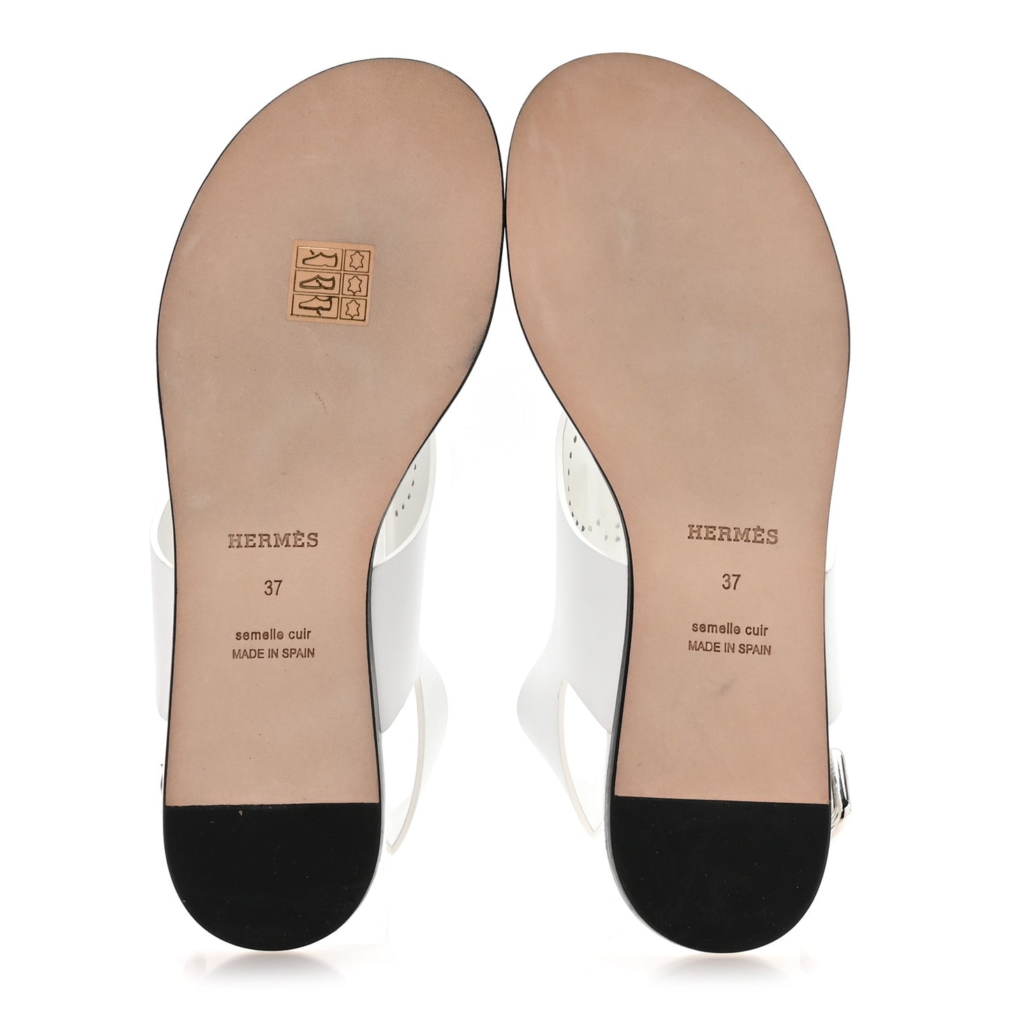 Calfskin Kola Sandals 37 White