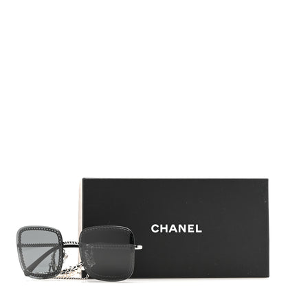 Chanel Square Chain Sunglasses 4244 Silver 8 of 8