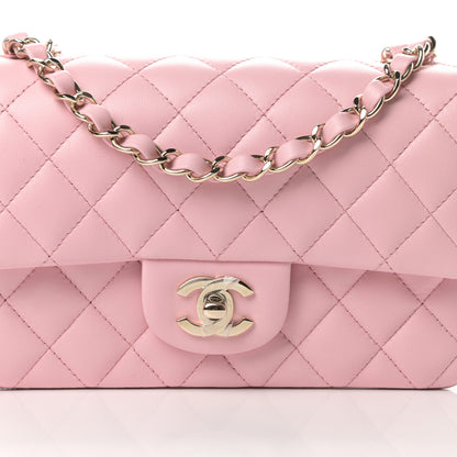 Chanel Lambskin Quilted Mini Rectangular Flap Pink 8 of 11