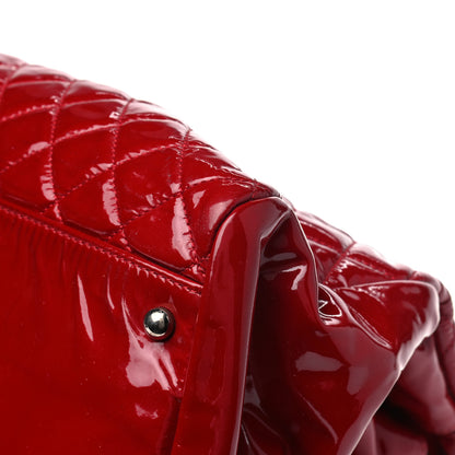 Chanel Patent Quilted Large Just Mademoiselle Bowling Bag Red 8 of 12