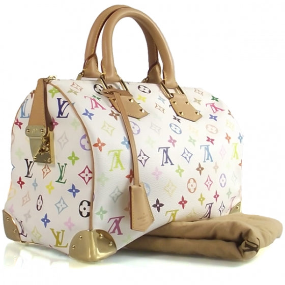 Louis Vuitton Monogram Multicolor Speedy 30 White 3 of 11