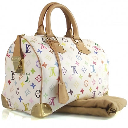 Louis Vuitton Monogram Multicolor Speedy 30 White 3 of 11