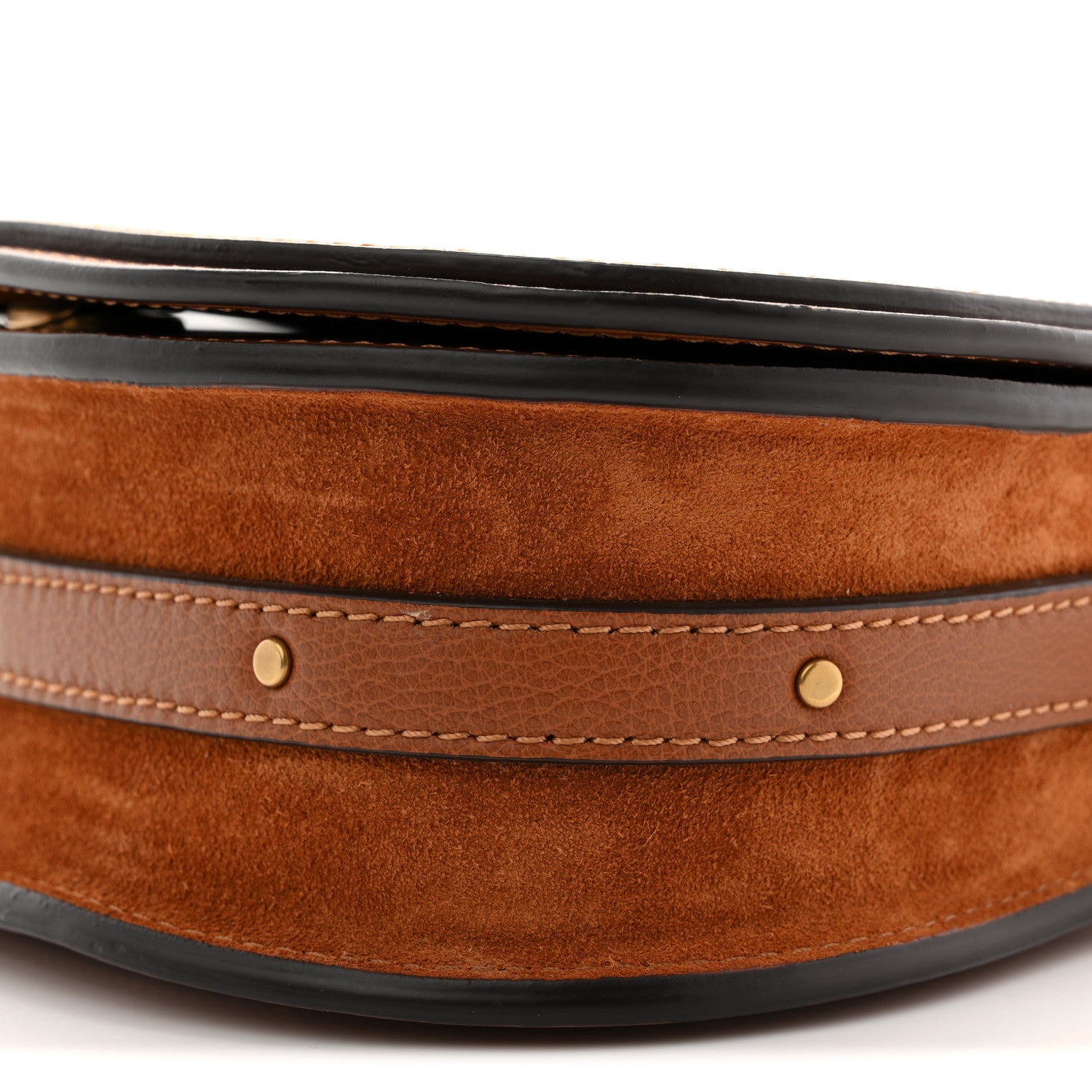 Chloe Calfskin Suede Medium Nile Bracelet Bag Caramel 10 of 11