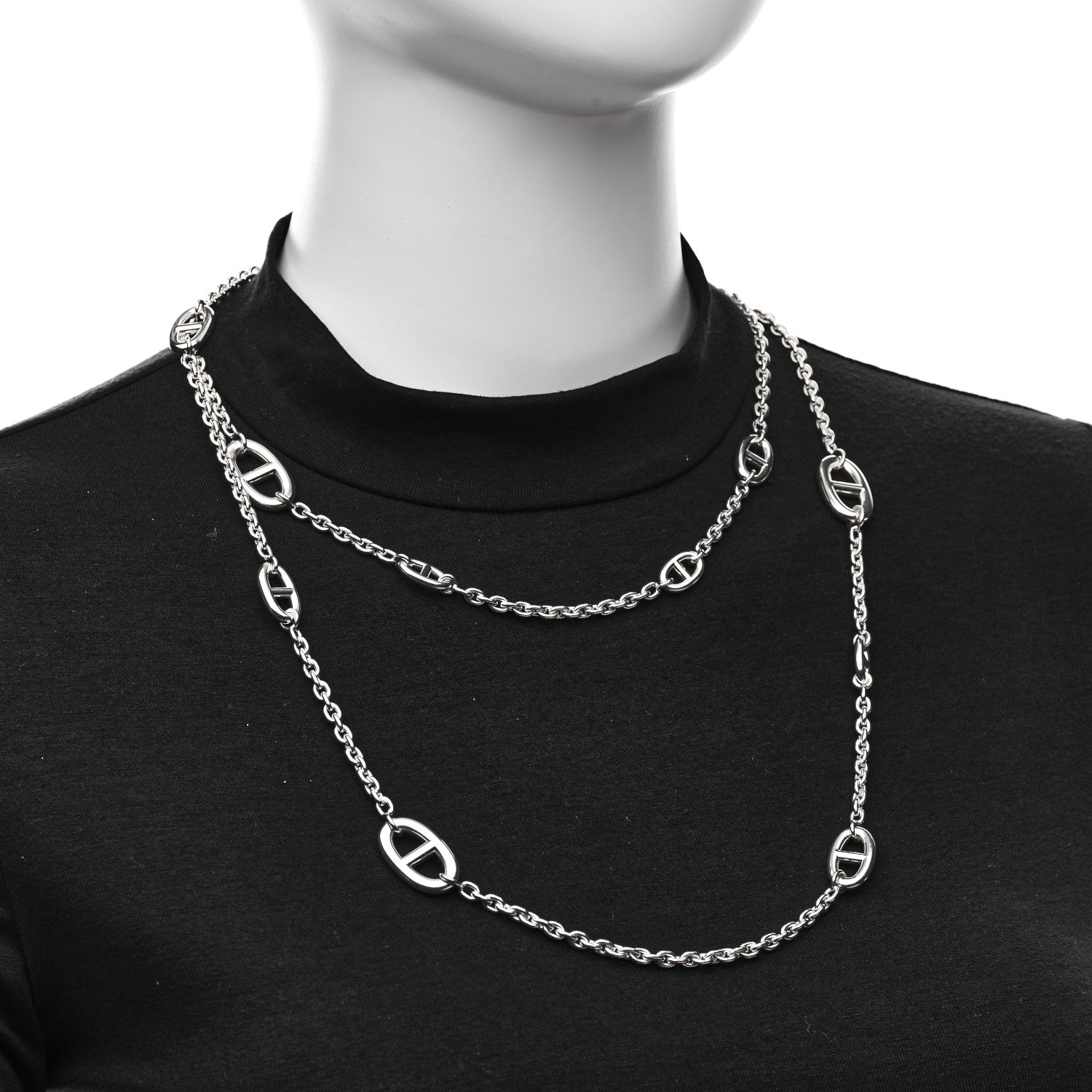 Hermes Sterling Silver Farandole Necklace 120 2 of 6