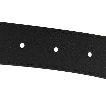 Gucci Azalea Calfskin Enamel Monochrome Double G 30mm Belt 85 34 Black 5 of 5