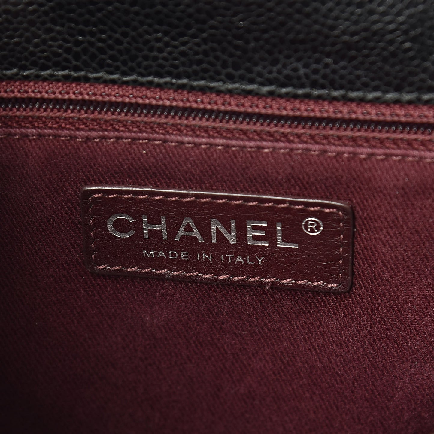Crumpled Grained Calfskin Medium CC Crave Flap Black