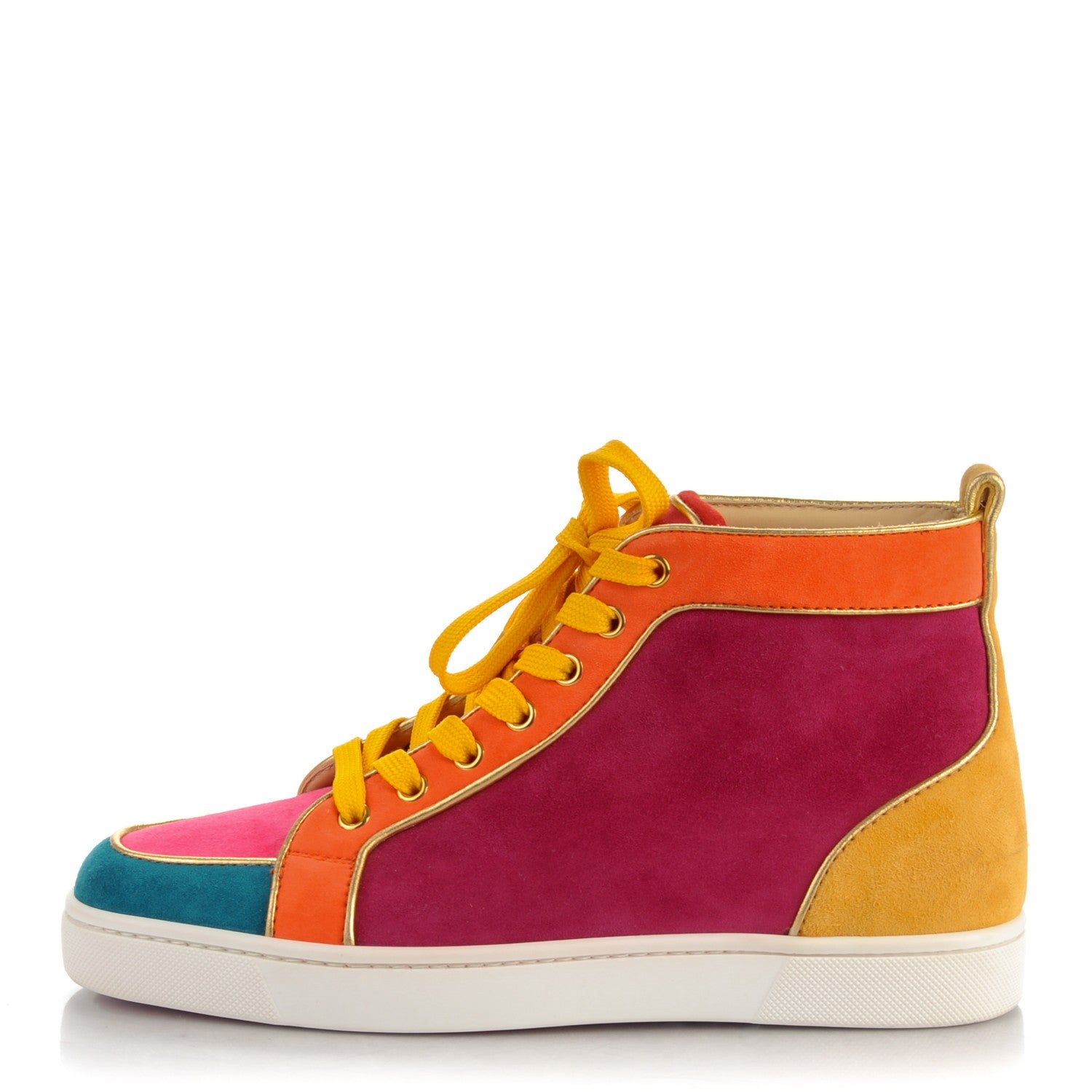 Christian Louboutin Mens Suede Nappa Rantus Orlato Sneakers 39 Multicolor 1 of 7