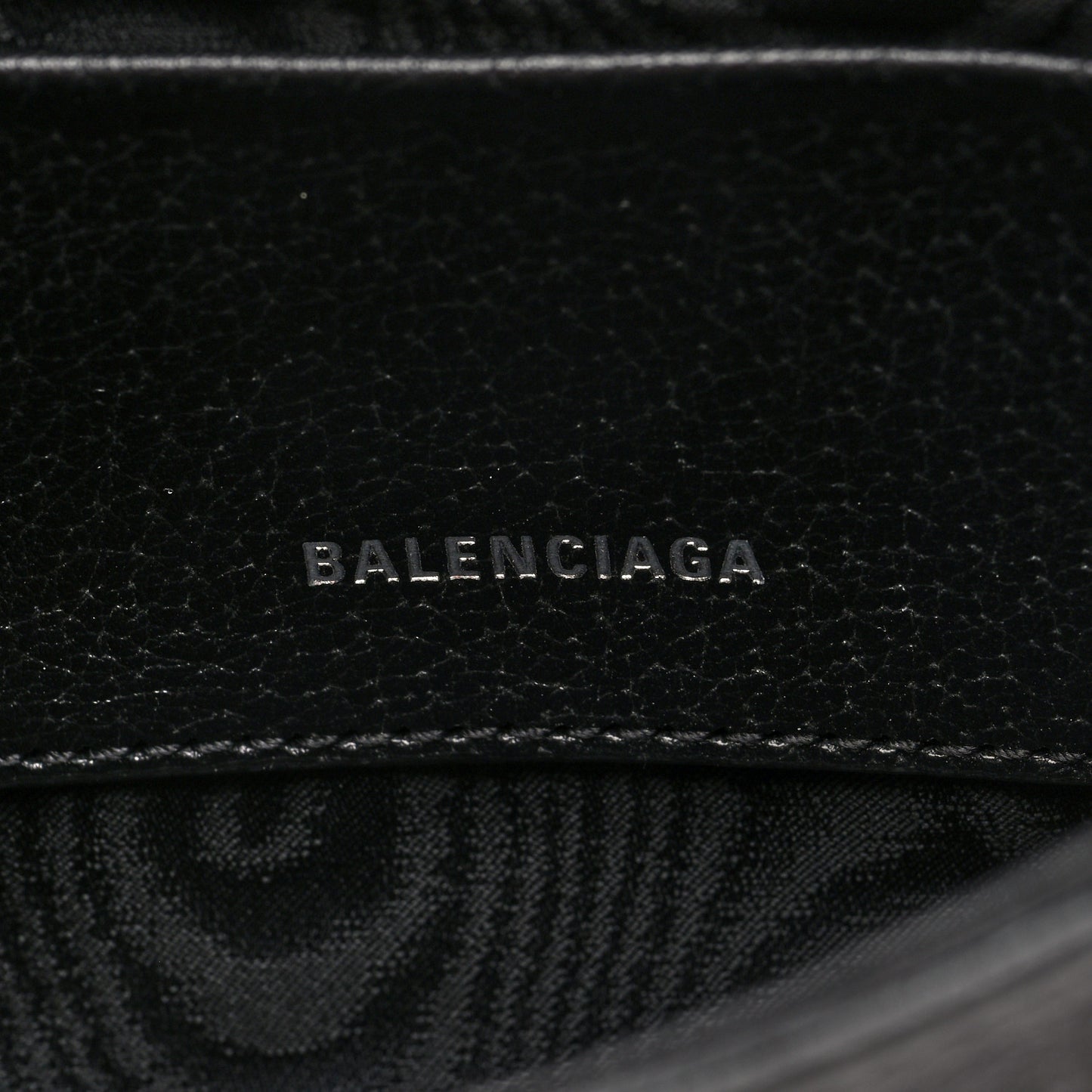 X BALENCIAGA BB Monogram Calfskin Web Mini Jackie 1961 Hobo Black