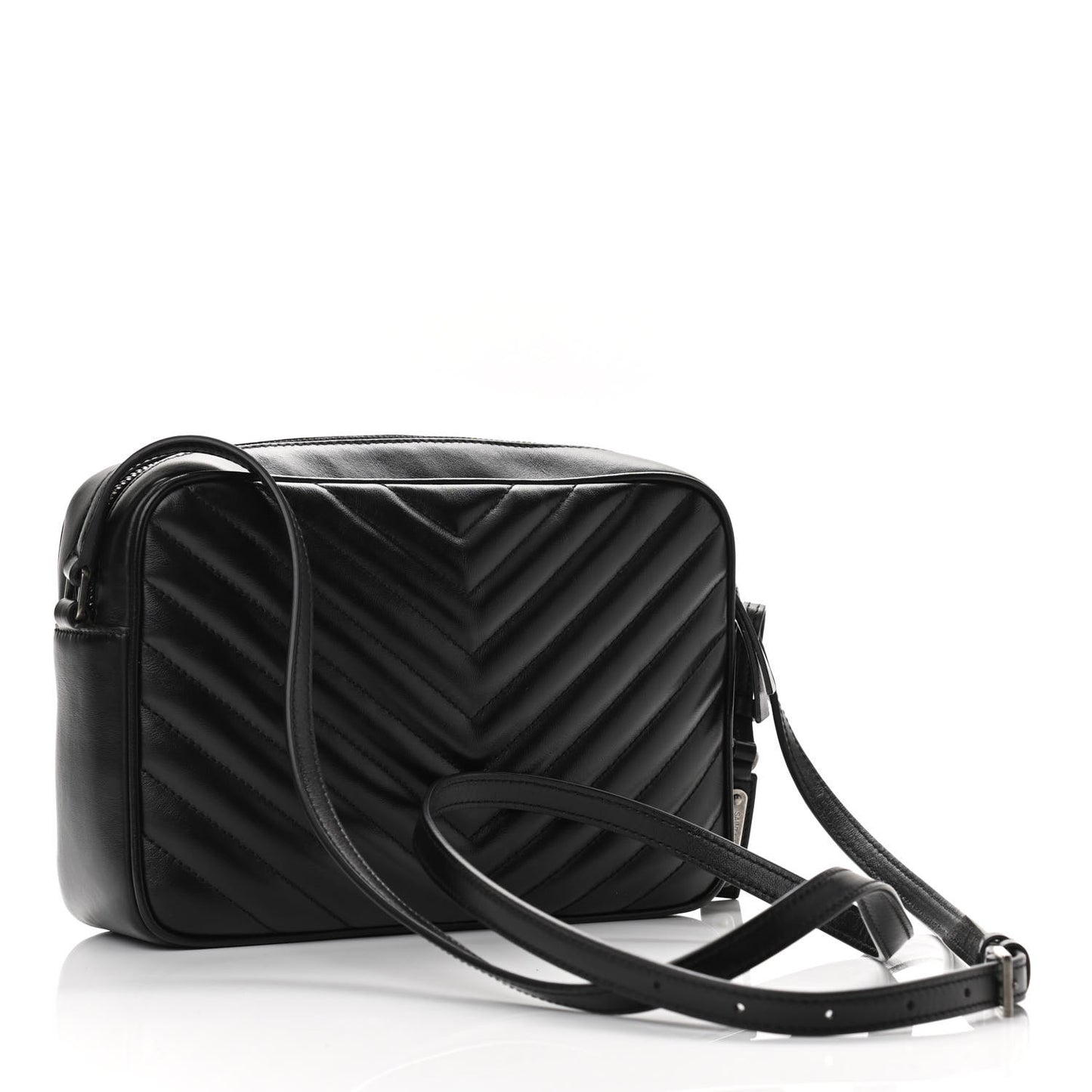 Calfskin Matelasse Monogram Lou Camera Bag Black
