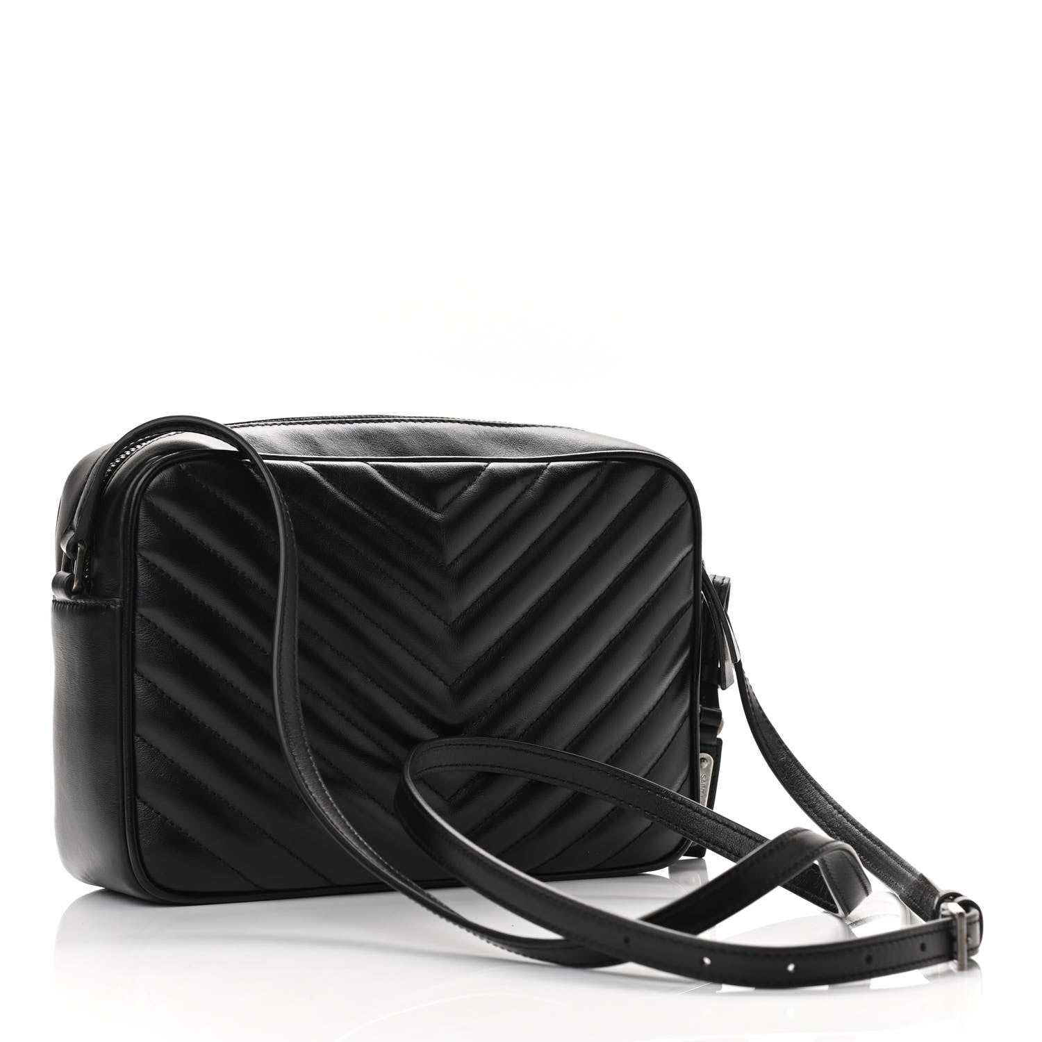 Saint Laurent Calfskin Matelasse Monogram Lou Camera Bag Black 3 of 9