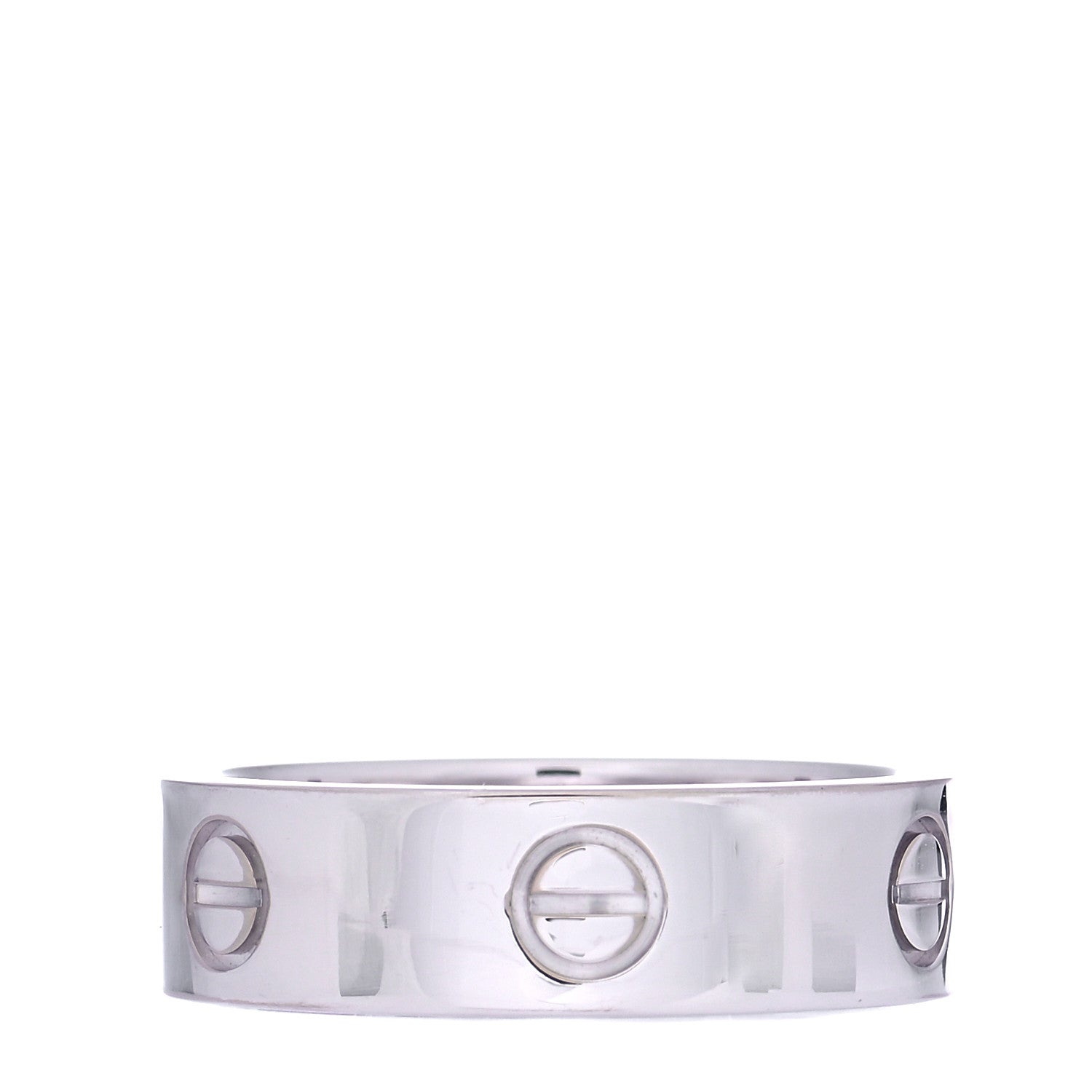Cartier 18K White Gold 5.5mm LOVE Ring 58 8.25 1 of 5