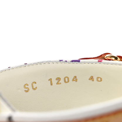 Louis Vuitton LV X TM Monogram Multicolor Helios Wedge Sandals 40 White 9 of 10