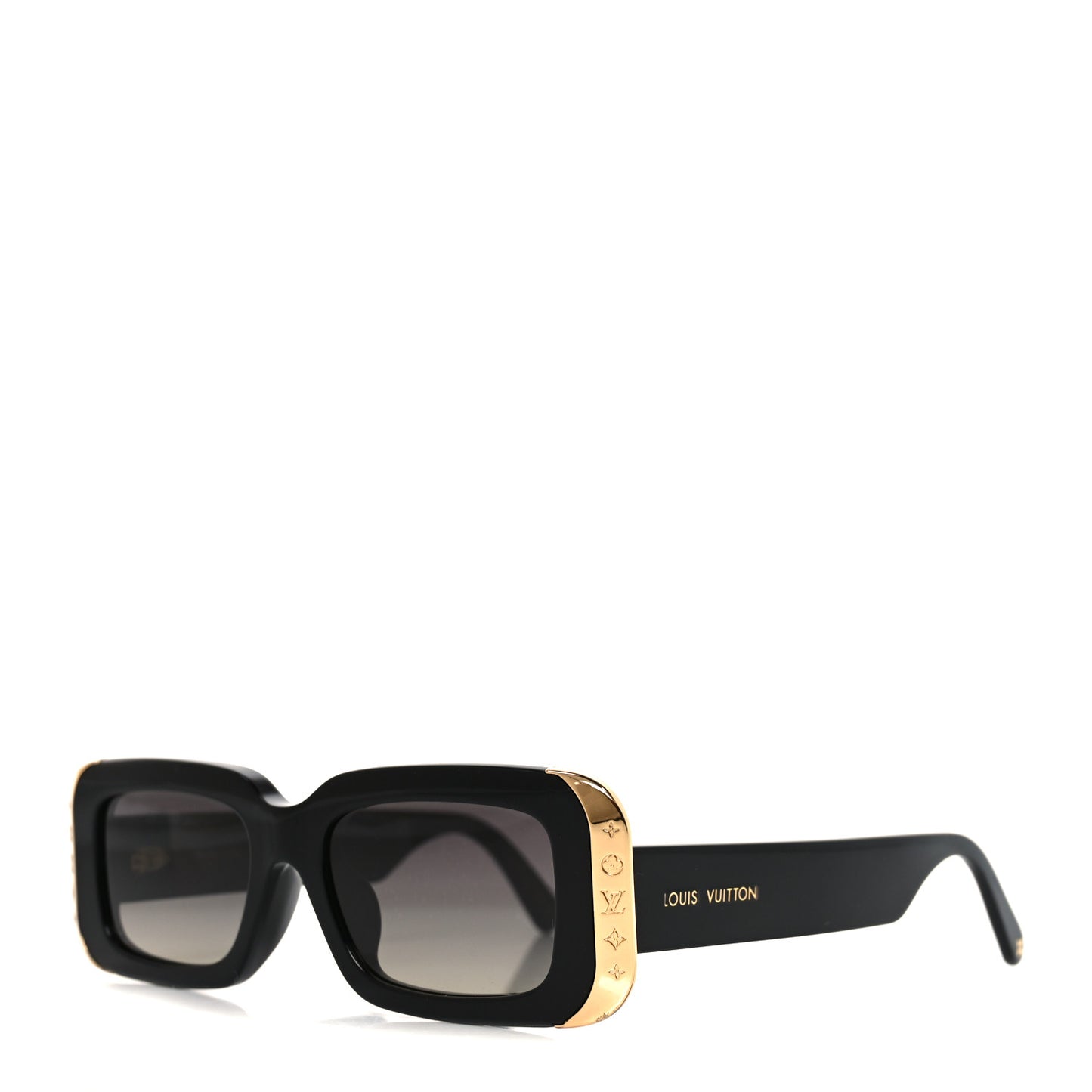 Acetate LV Moon Rectangle Sunglasses Z1653E Black