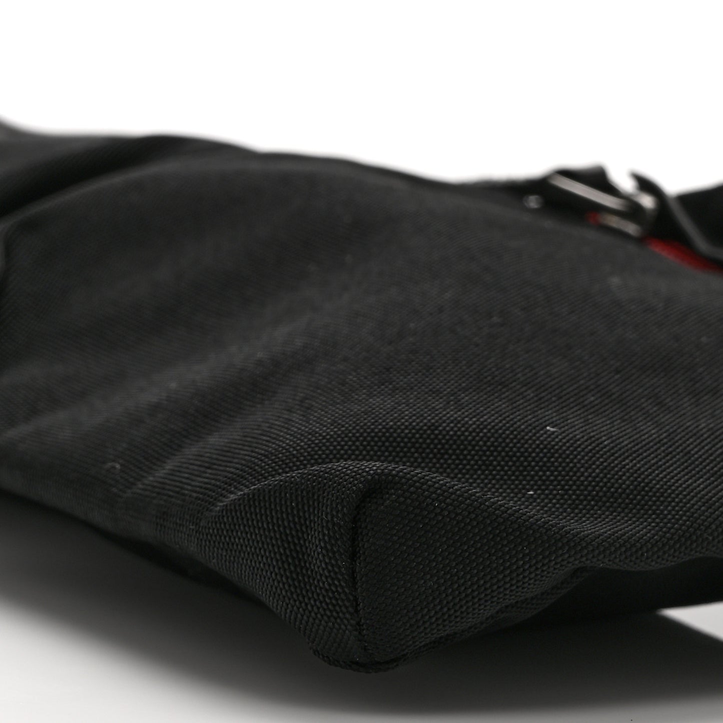 Canvas Double Pocket Belt Bag Black