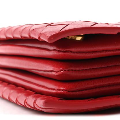 Bottega Veneta Nappa Intrecciato Trio Pouch On Strap Red 9 of 9