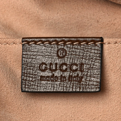 Gucci Monogram Textured Calfskin Horsebit 1955 Drawstring Bucket Bag Beige Brown Sugar 6 of 11