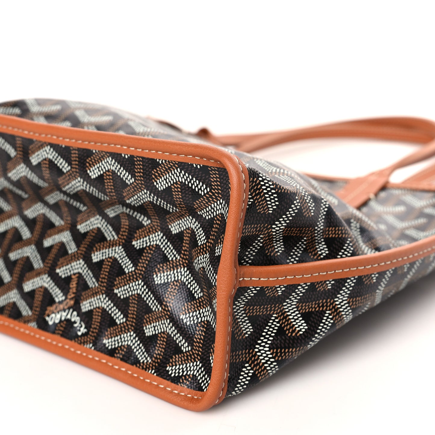 Goyardine Reversible Mini Anjou Black Gold