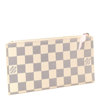 Louis Vuitton Damier Azur Felicie Chain Wallet Zippered Insert Rose Ballerine 3 of 6