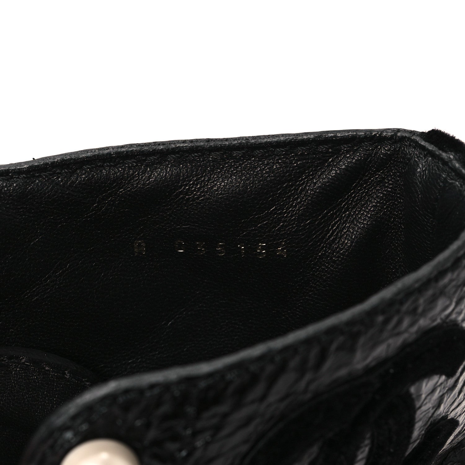 Chanel Shiny Calfskin Velvet Pearl Combat Short Boots 39.5 Black 9 of 10