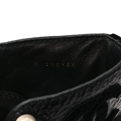 Chanel Shiny Calfskin Velvet Pearl Combat Short Boots 39.5 Black 9 of 10