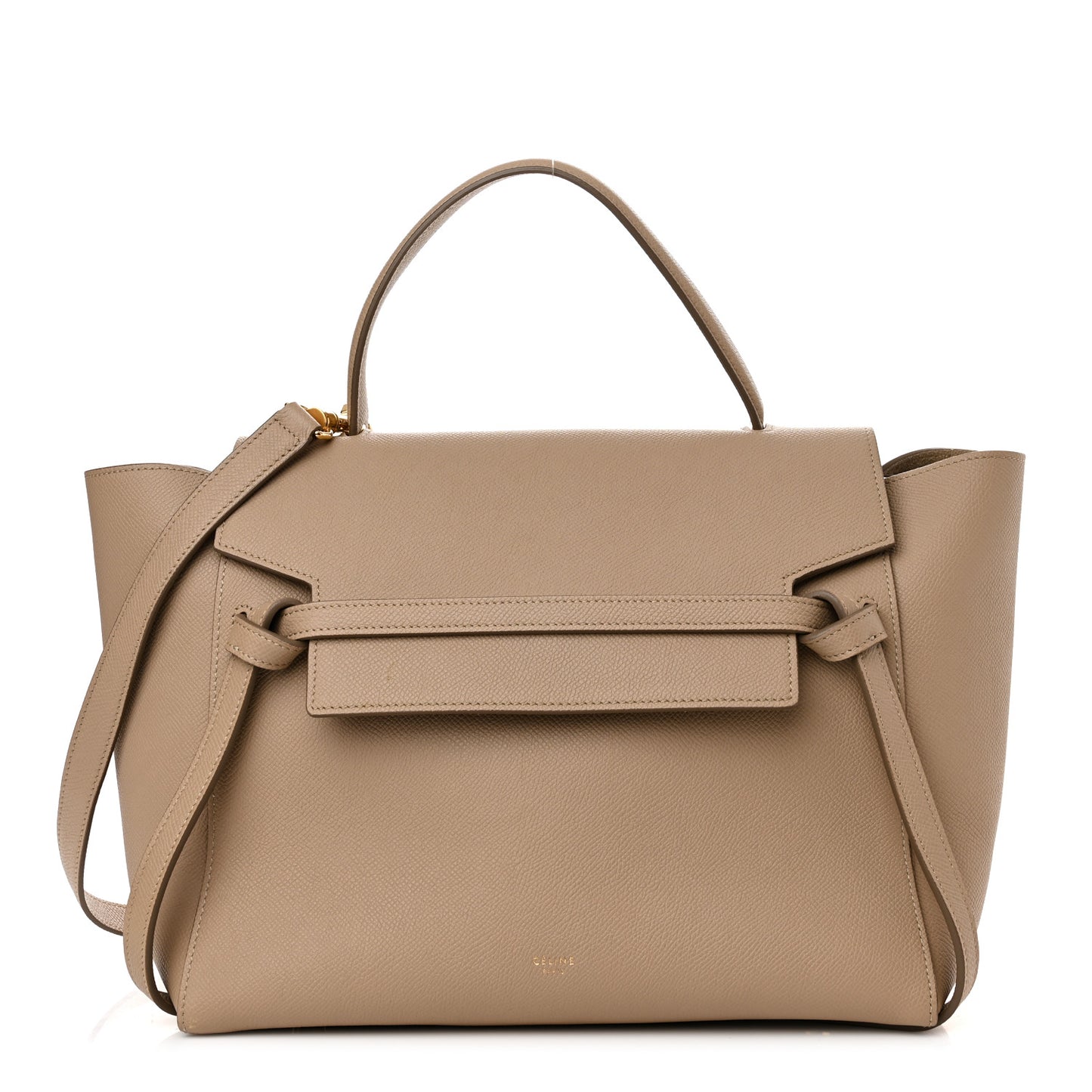 Grained Calfskin Mini Belt Bag Light Taupe