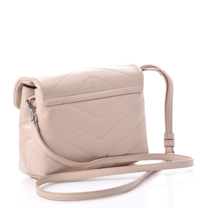 Saint Laurent Calfskin Y Quilted Monogram Toy Loulou Crossbody Bag Marble Pink 3 of 7