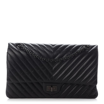 Chanel Aged Calfskin Chevron Quilted 2.55 Reissue 226 So Black 1 of 11