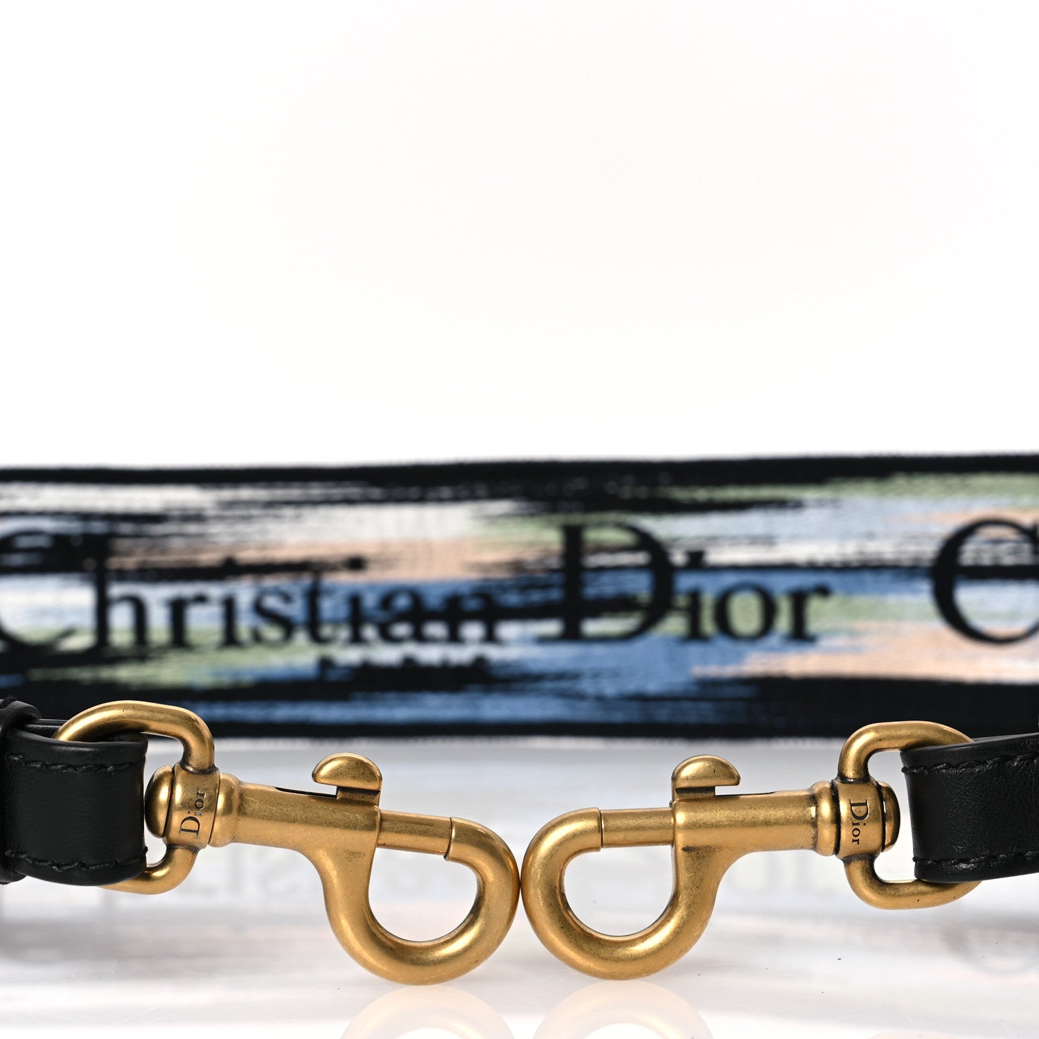 Christian Dior Canvas Embroidered Toile de Jouy Mexico Shoulder Strap White Multicolor 4 of 4