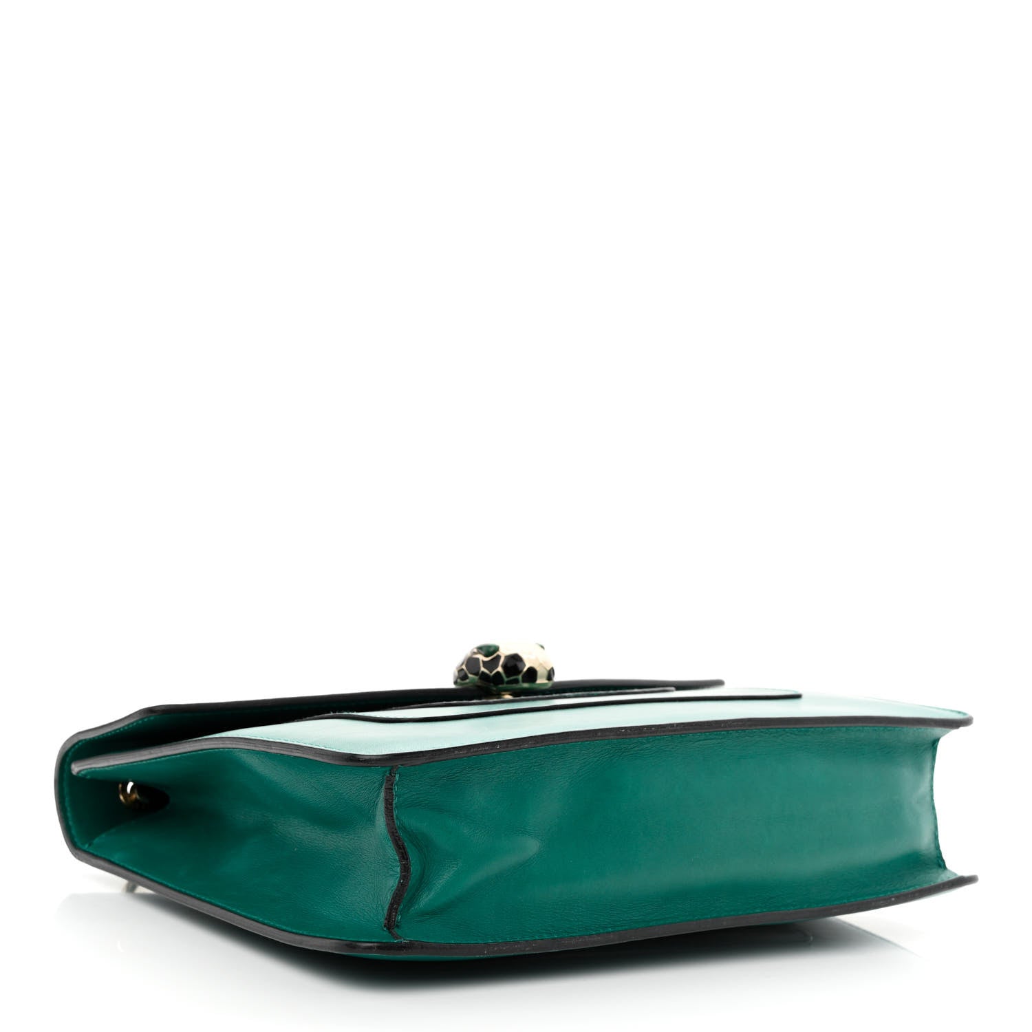 Bulgari Calfskin Small Serpenti Forever Snake Strap Crossbody Bag Emerald Green 5 of 11