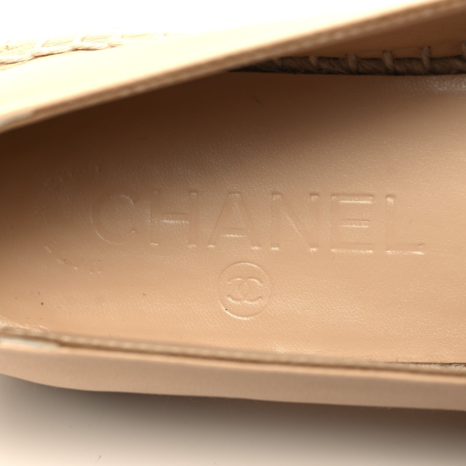 Chanel Lambskin CC Espadrilles 36 Beige Black 9 of 10