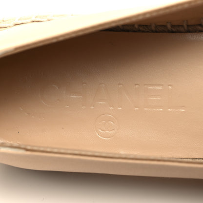 Chanel Lambskin CC Espadrilles 36 Beige Black 9 of 10