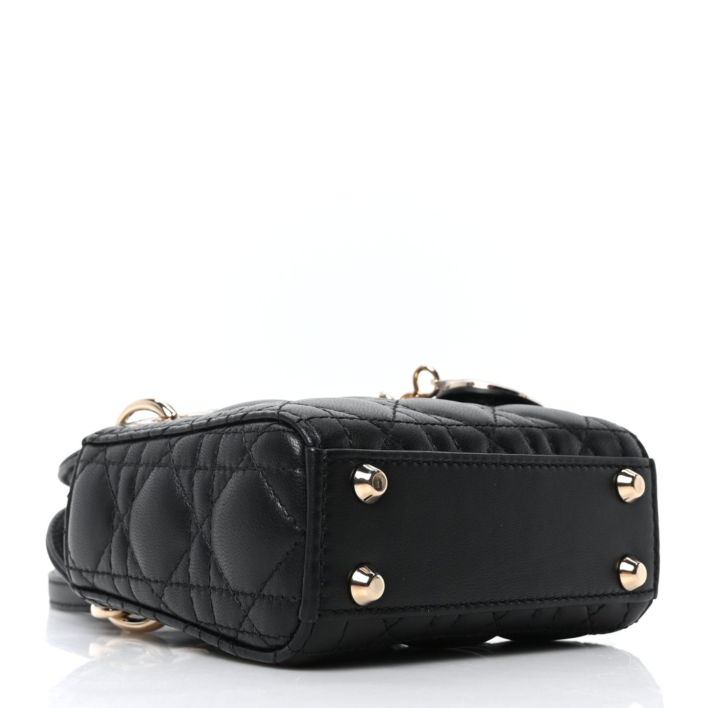 Lambskin Cannage Micro Lady Dior Black