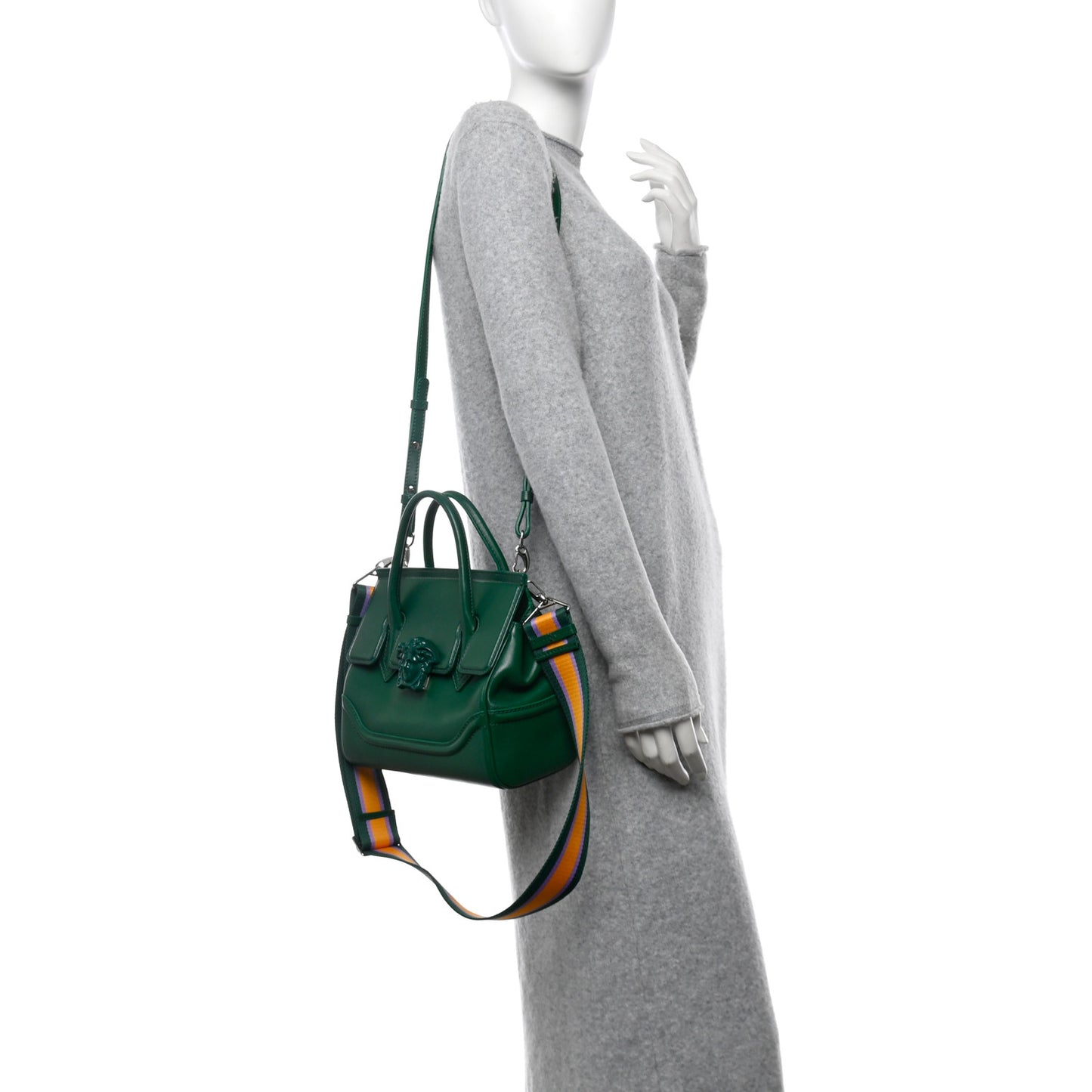 Calfskin Medium Palazzo Empire Bag Green Purple Orange