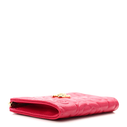 Chanel Caviar Camellia Embossed Key Holder Case Fuchsia 4 of 8