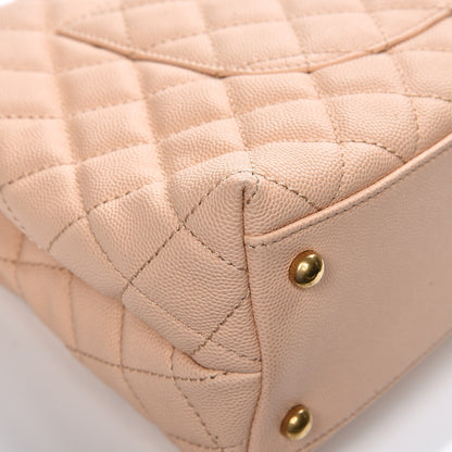 Chanel Caviar Quilted Small Coco Handle Flap Light Beige 11 of 13