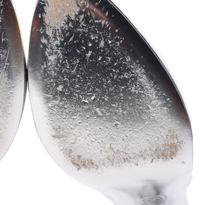 Chanel Metallic Goatskin CC Mules 38.5 Silver 9 of 13