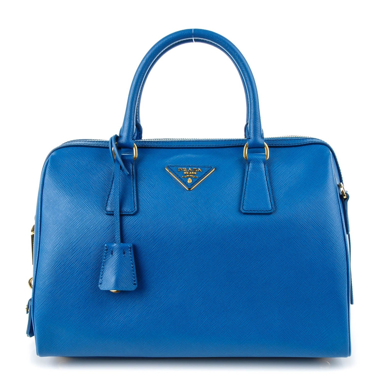 Prada Saffiano Lux Bowler Cobalto 1 of 7
