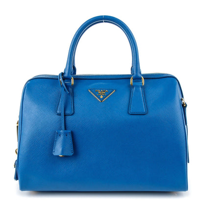 Prada Saffiano Lux Bowler Cobalto 1 of 7
