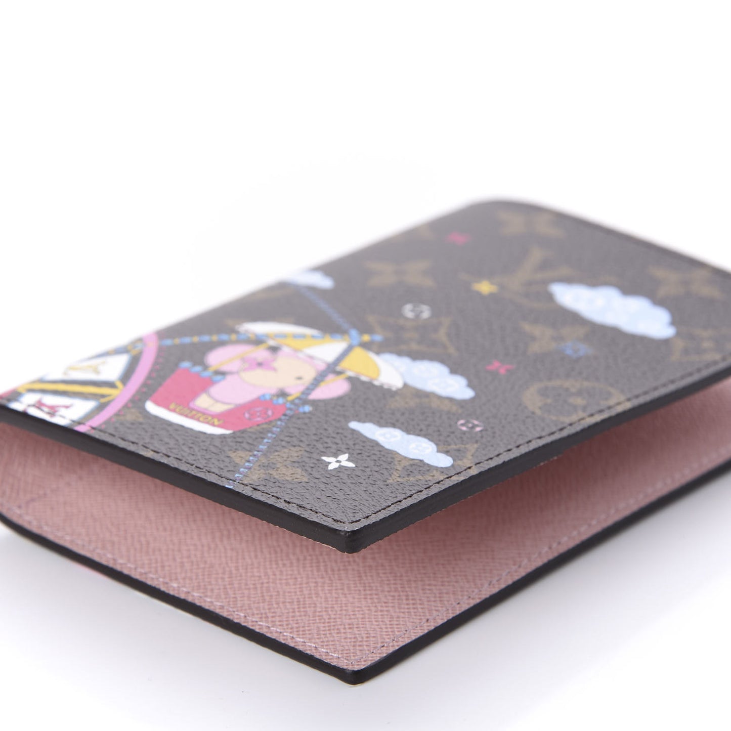 Monogram 2020 Christmas Animation Big Wheel Passport Cover Rose Ballerine