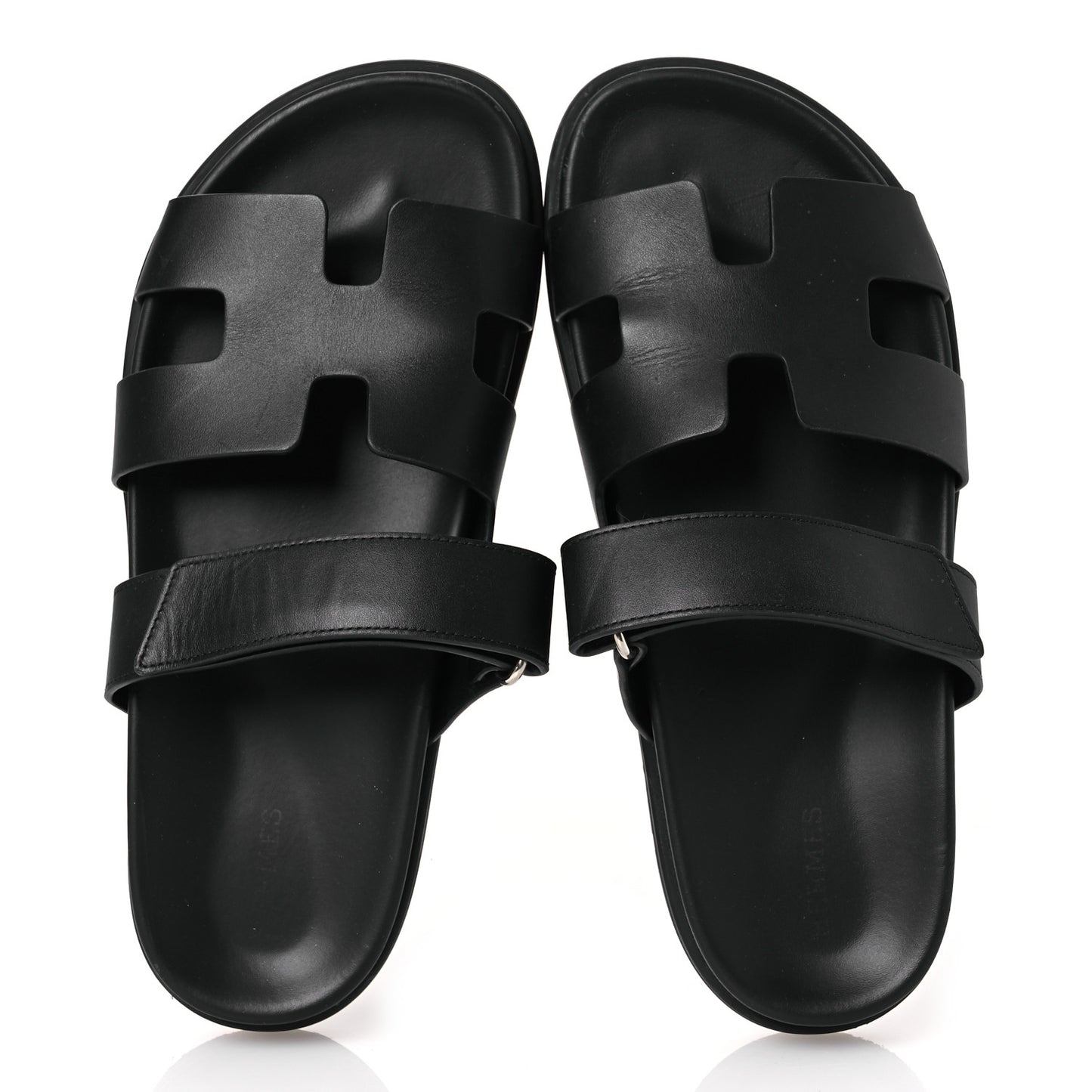 Calfskin Womens Chypre Sandals 39.5 Black