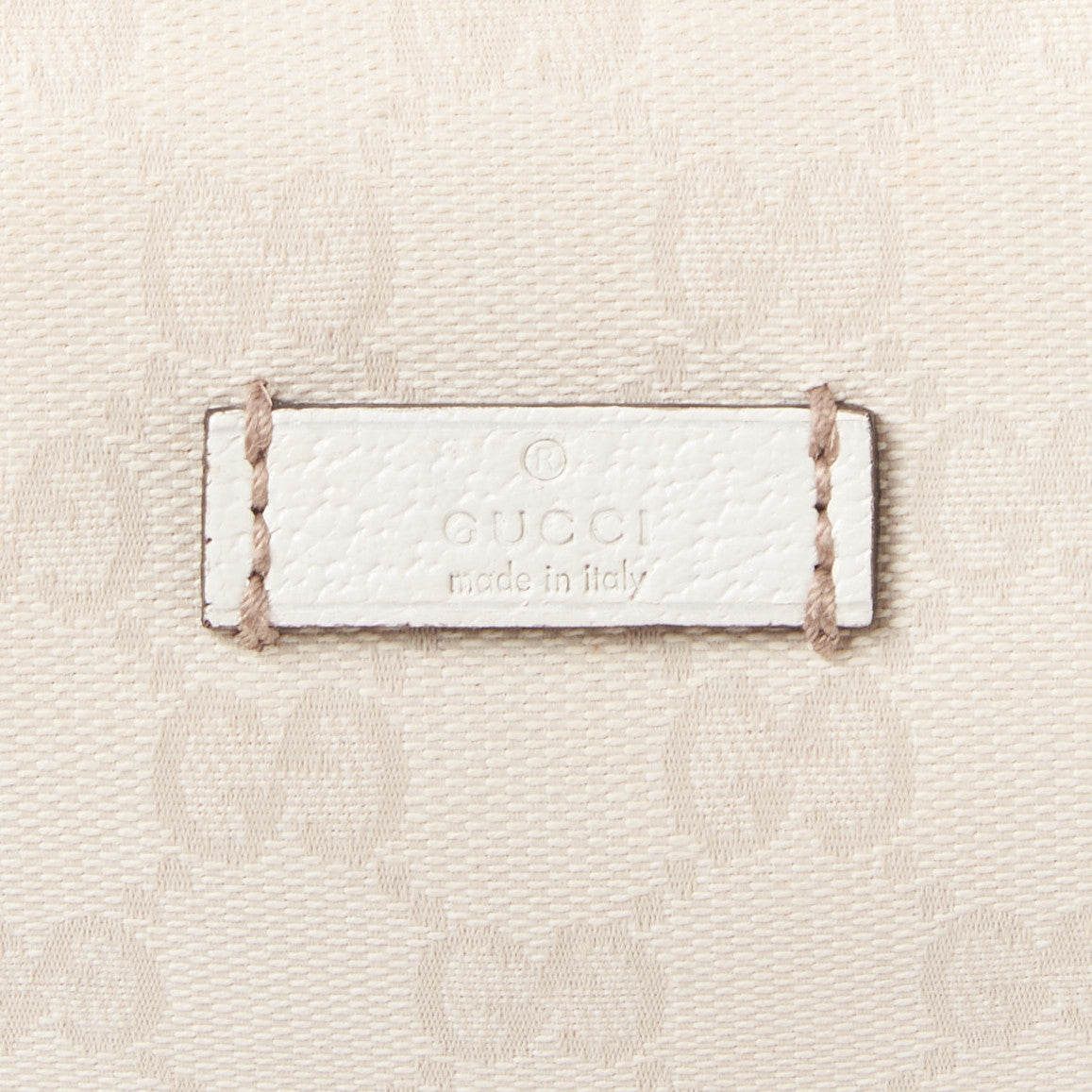 Monogram Web Medium Half Moon Hobo White
