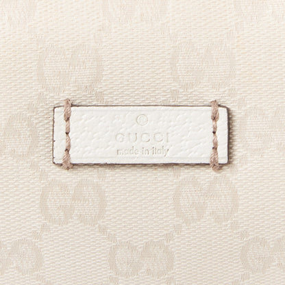 Gucci Monogram Web Medium Half Moon Hobo White 7 of 9