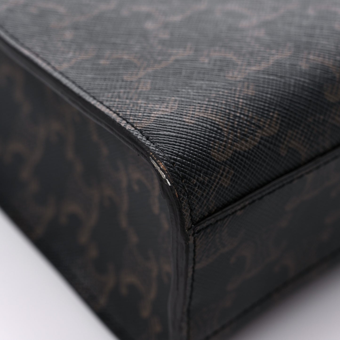 Triomphe Canvas Calfskin Paris Print Small Vertical Cabas Tan